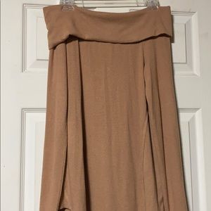Tan Off the Shoulder Sweater A&F